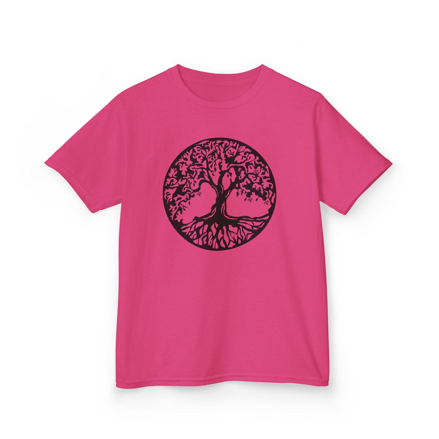 BAUM DES LEBENS - Schwarz • Kinder Oversize T-Shirt für Mädchen & Jungen (7–16 Jahre) • BIO Baumwolle 🌿