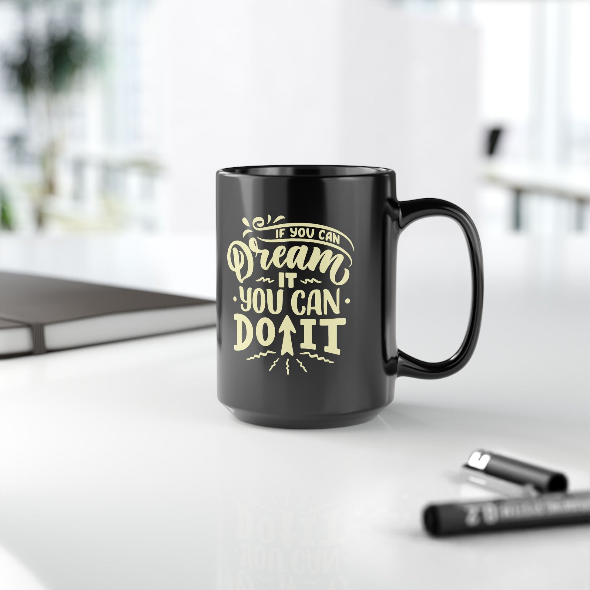 Black Mug (11oz, 15oz) - YOGA SANTA