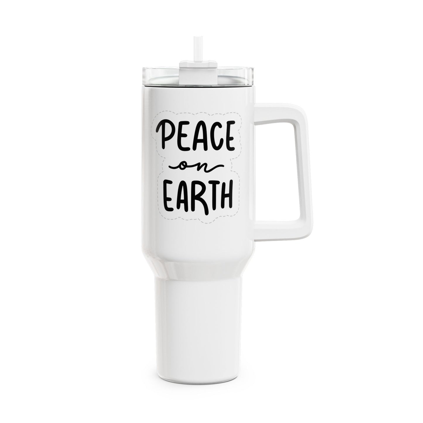 PEACE ON EARHT - HARMONIE • Tumbler mit Henkel & Strohhalm • XXL Reisebecher 1,2L - YOGA SANTA
