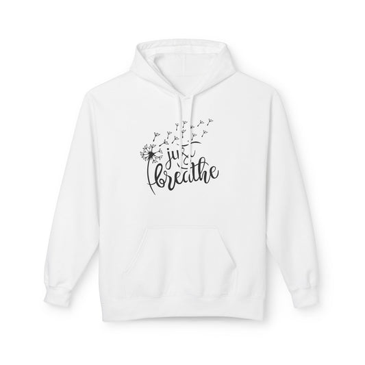 JUST BREATHE • Yoga Spruch Pusteblumenmotiv Fitness Kuschelweicher Hoodie für Damen & Herren • Baumwolle 🌿