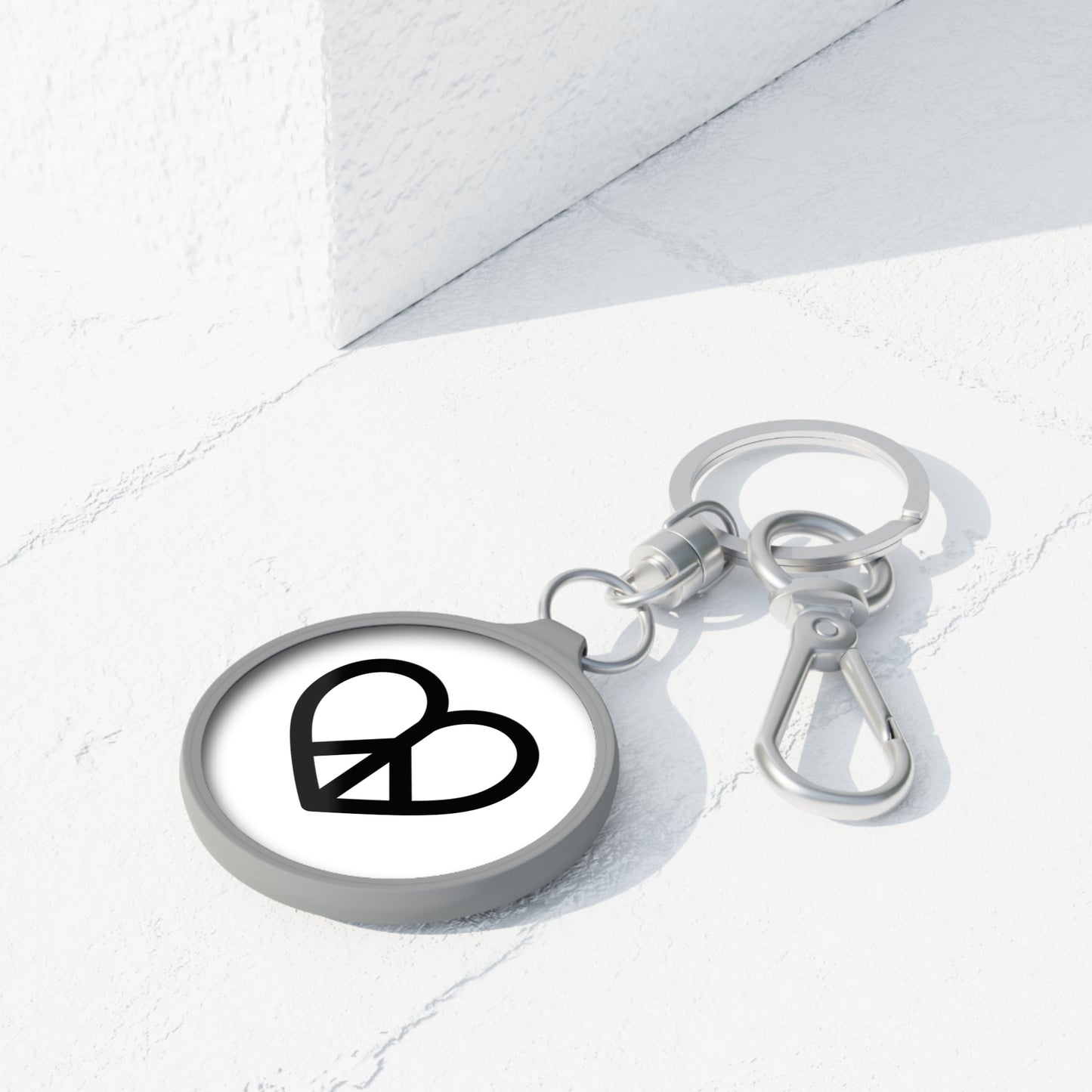 PEACE HERZ LOVE FRIEDESNSYMBOL • Edler Luxus Schlüsselanhänger mit Karabiner für Frauen & Männer