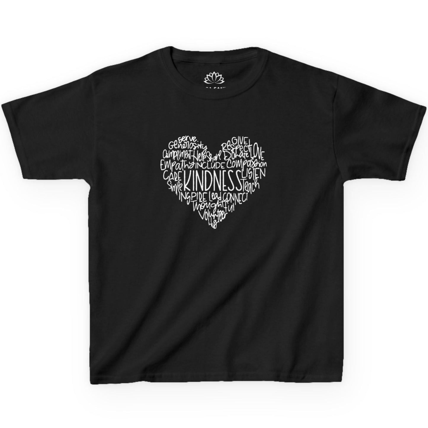 KINDNESS HERZ • LIEBESBOTSCHAFT LIEBESNACHRICHT SPRUCH HERZCHEN PRINT • Oversize Kinder T-Shirt Mädchen Jungen • BIO Baumwolle 🌿