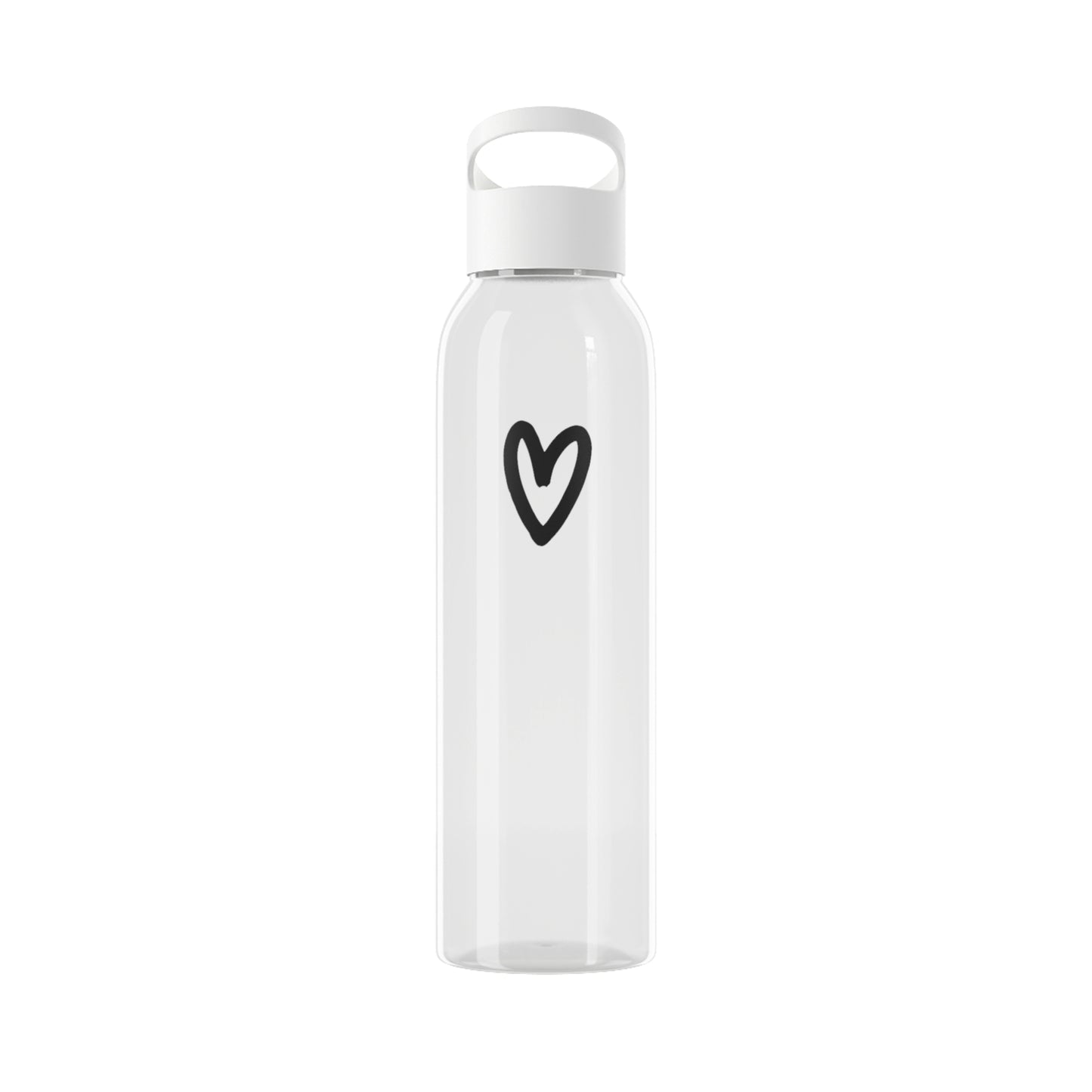 HERZ BILD HERZCHEN CLIPART MOTIV • Wasserflasche Sky 650 ml • Liebesbeweis Geschenk, LOVE Liebesbotschaft