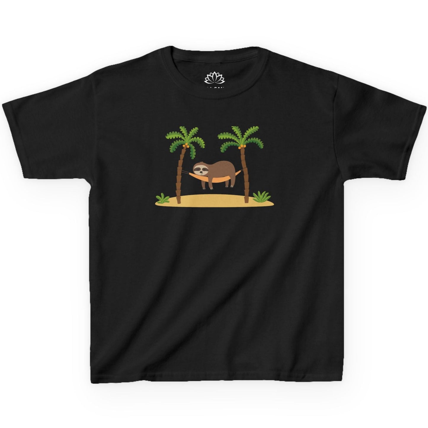 FAULTIER SLOT in HÄNGEMATTE NIEDLICH SÜß COMIC ZEICHNUNG • Pijama Schlafoberteil Oversize Kinder T-Shirt Mädchen Jungen • BIO Baumwolle 🌿