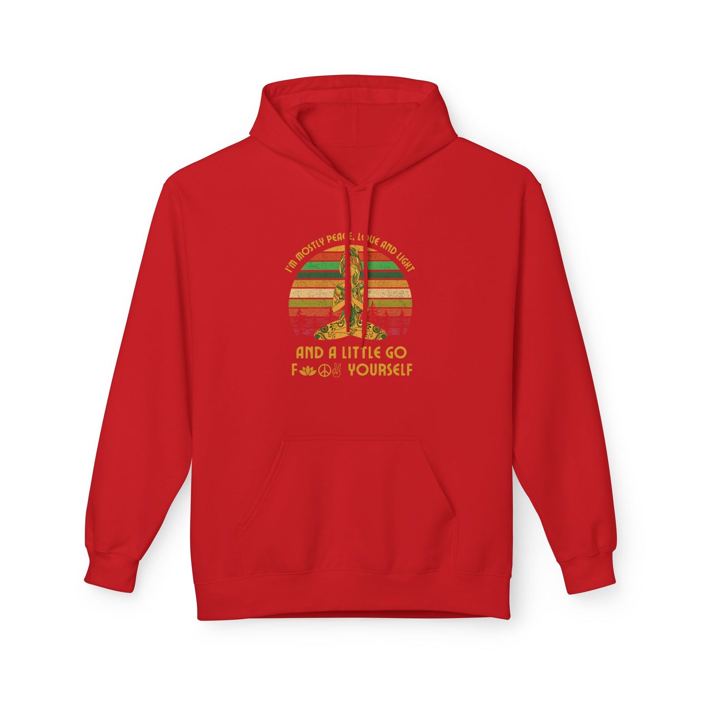 MOSTLY PEACE LOVE & LIGHT • Lustiger Spruch Yoga Humor • Hoodie für Damen & Herren Kuschelpullover • Baumwolle 🌿