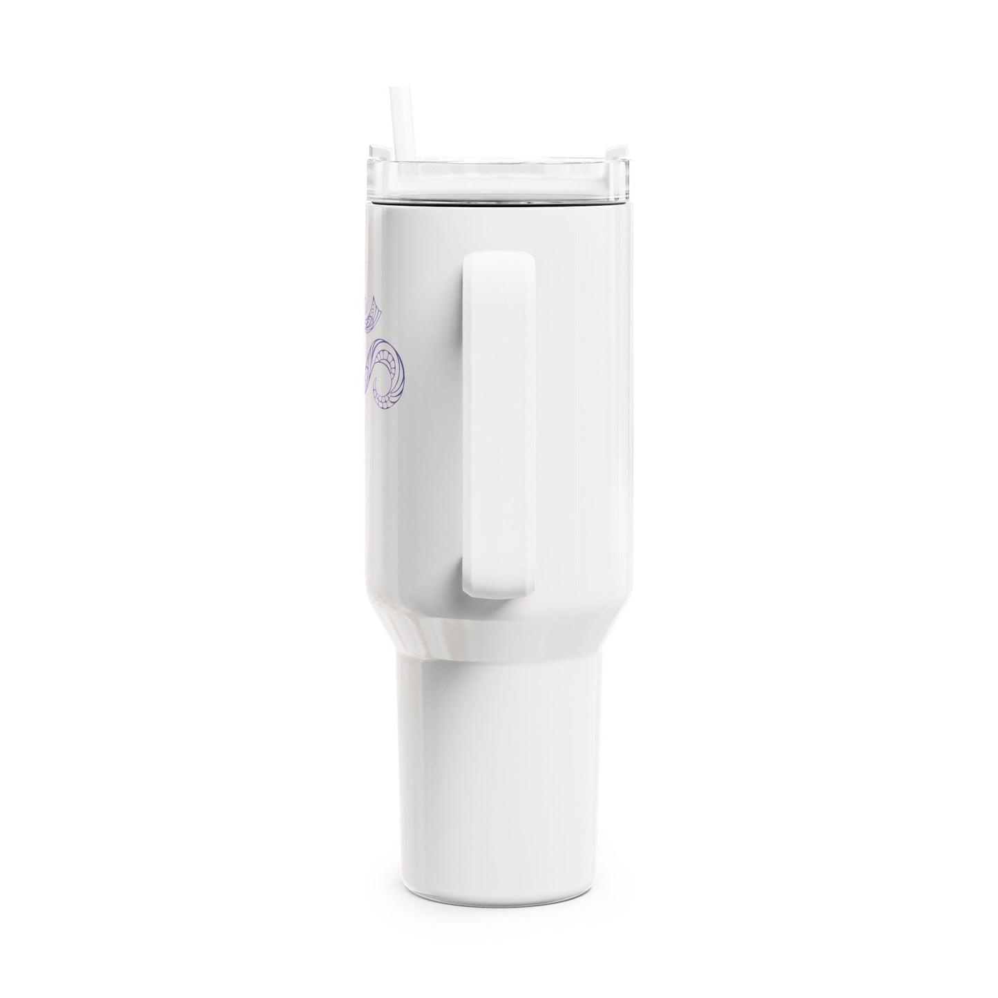 OM OHM ZEICHEN SYMBOL LILA VIOLET • Tumbler mit Henkel & Strohhalm • XXL Reisebecher 1,2L - YOGA SANTA