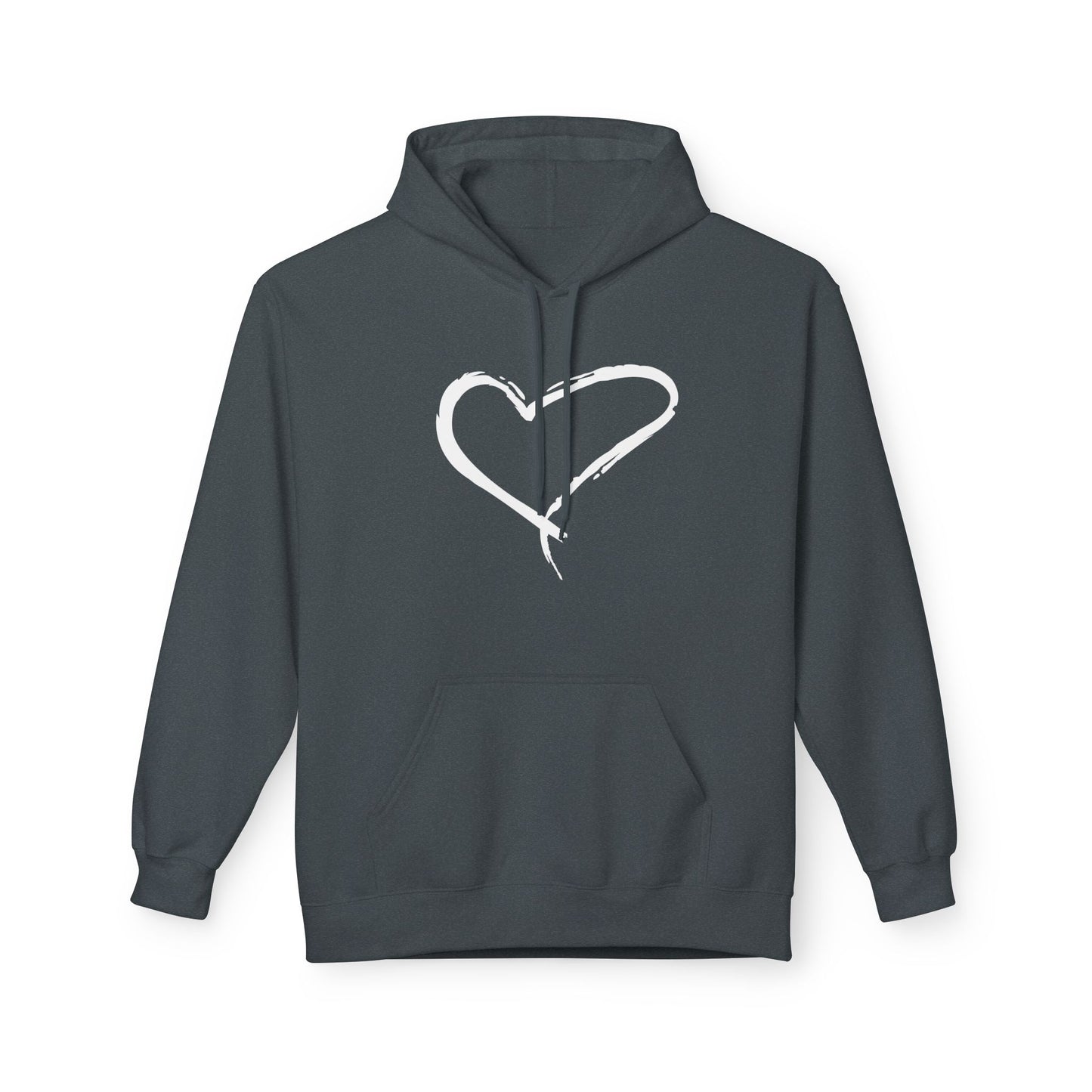 HERZ HERZCHEN BILD LIEBESBEWEIS LIEBESBOTSCHAFT ZEICHNUNG • Kuschelweicher Hoodie für Damen & Herren • Baumwolle 🌿