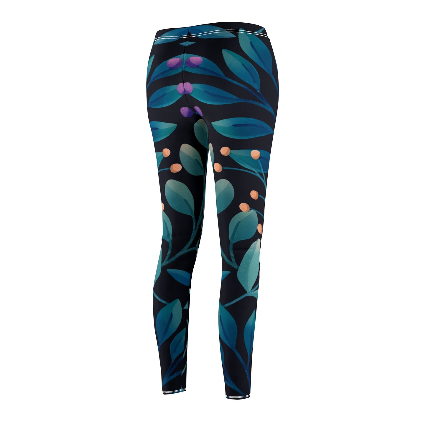 BLUMENMUSTER PFLANZENBLÄTTER DSCHUNGEL Damen Leggings • Beste Leggings für Sport & Alltag