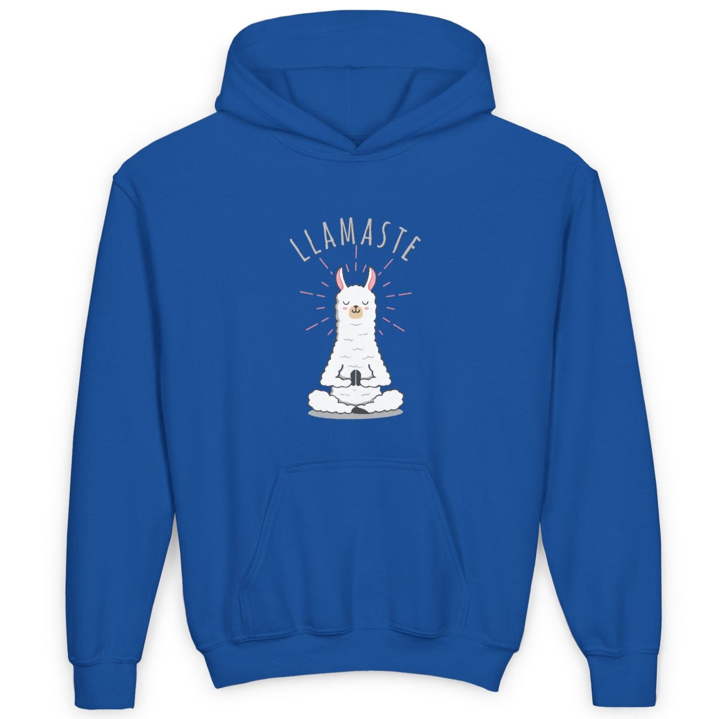 LLAMASTE LAMA LUSTIGE COMIC ZEICHNUNG TIERYOGA • Kinder Hoodie für Mädchen & Jungen (7–16 Jahre) | Kuschelweiche Baumwolle 🌿