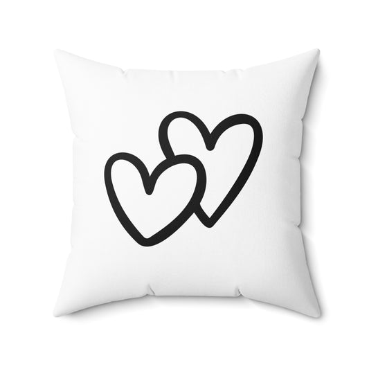 HERZEN NIEDLICH • Liebesbeweis Geschenk, LOVE Liebesbotschaft • Deko Kissen mit Reißverschluss Quadratisch Weiss