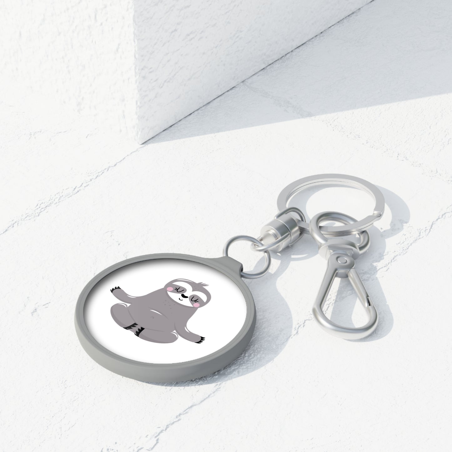 FAULTIER MEDITATION YOGA • Edler Luxus Schlüsselanhänger mit Karabiner für Frauen & Männer