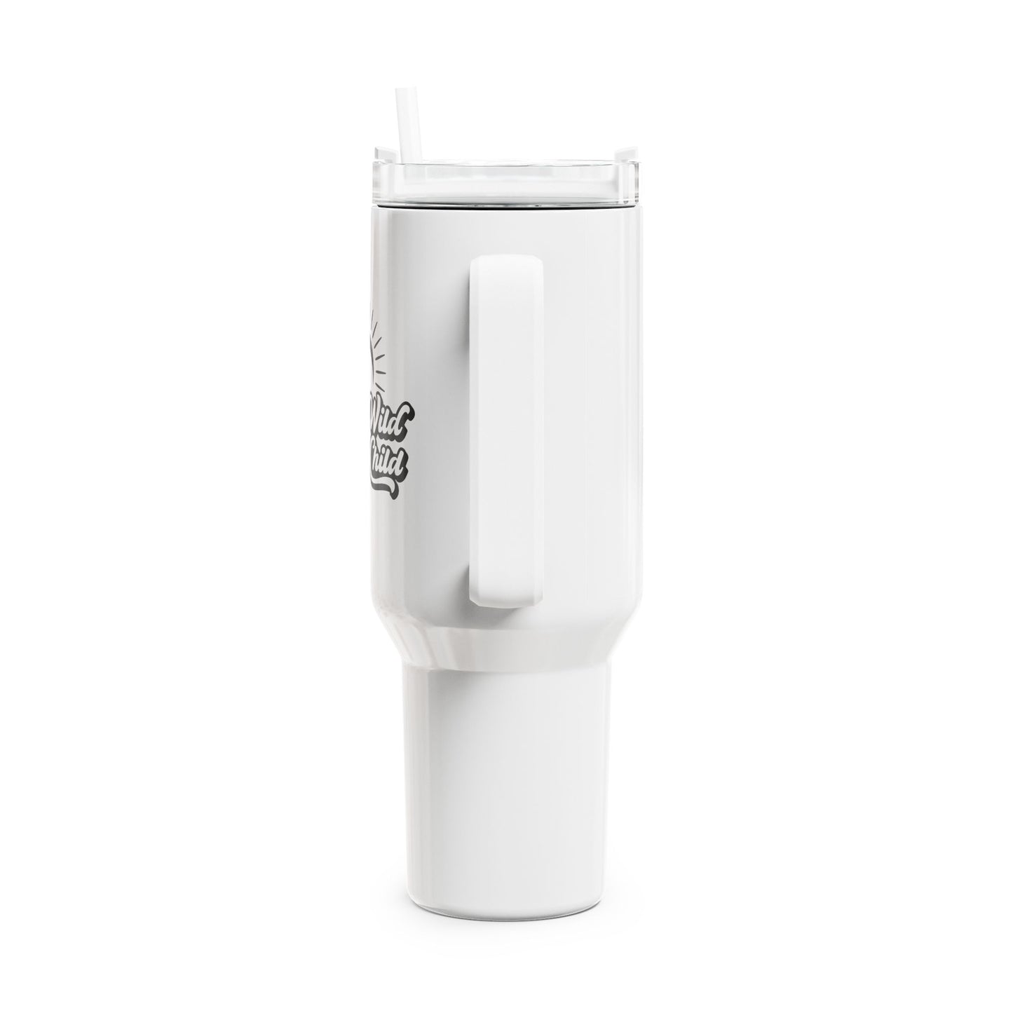STAY WILD MOON CHILD - SPRUCH SONNE MOND MOTIV • Tumbler mit Henkel & Strohhalm • XXL Reisebecher 1,2L - YOGA SANTA