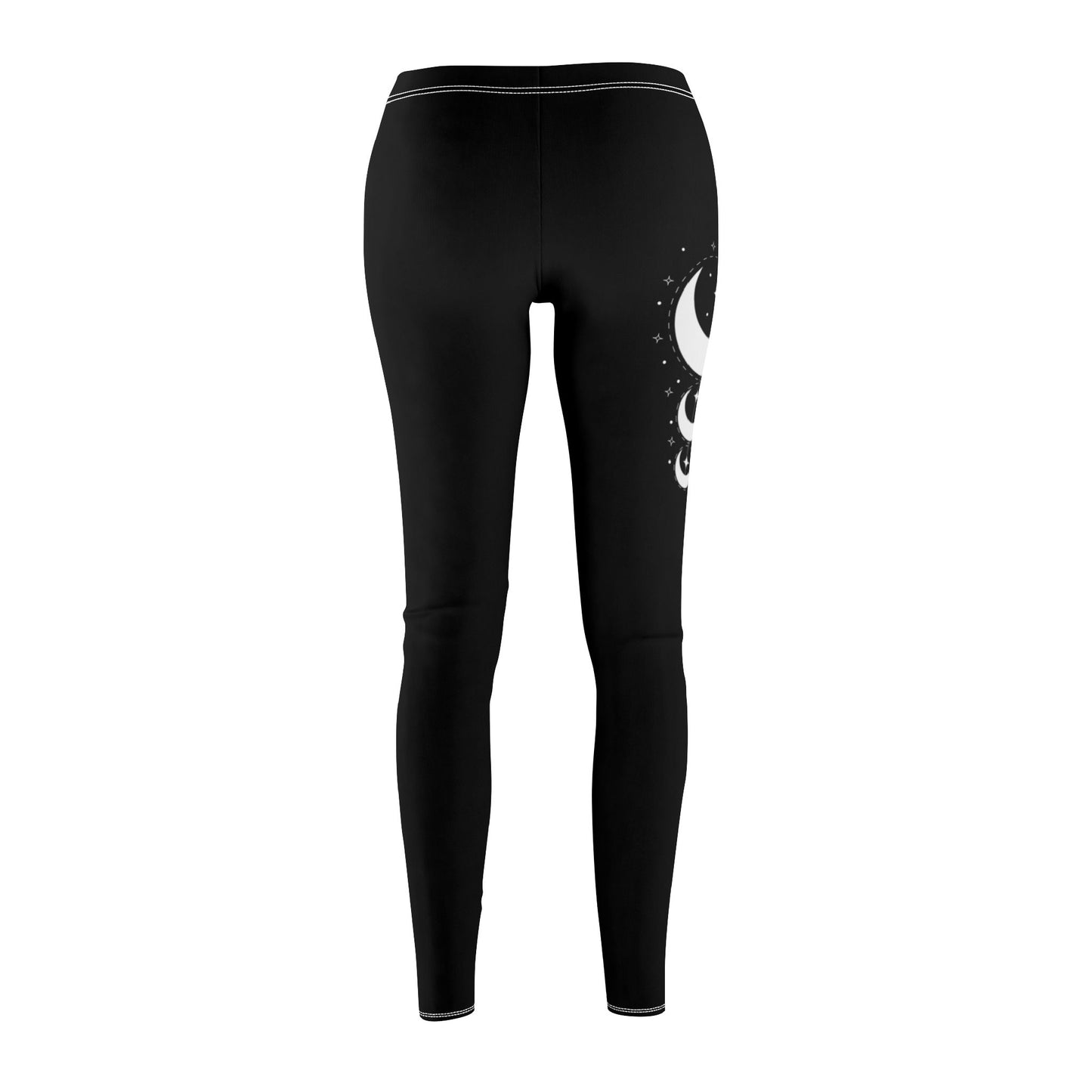 MONDSICHELN & STERNE • Sternenhimmel Damen Leggins Elegant Schwarz • Beste Leggings für Sport & Freizeit