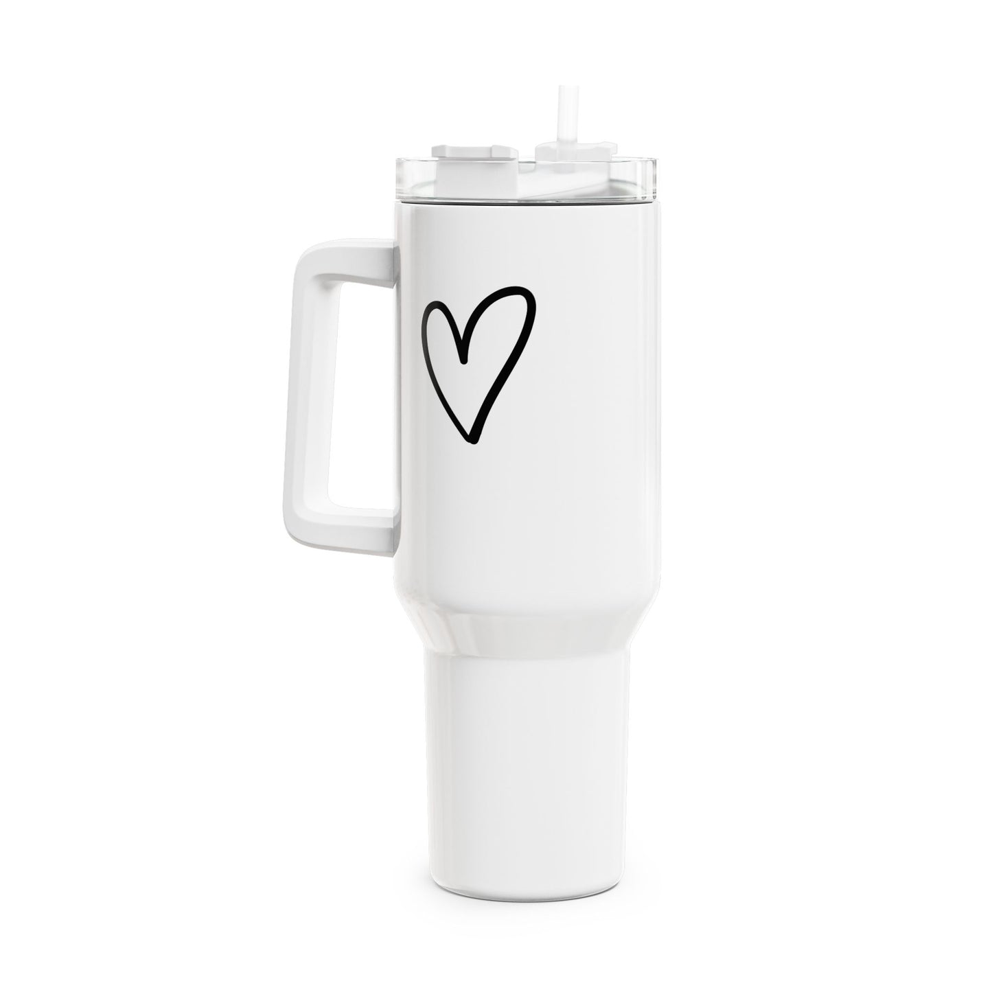 LOVE BECHER • Liebesbeweis Geschenk, LOVE Liebesbotschaft • Tumbler mit Henkel & Strohhalm • XXL Reisebecher 1,2L