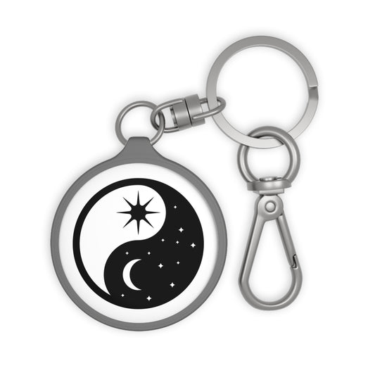 SONNE MOND - YING YANG • Edler Luxus Schlüsselanhänger mit Karabiner für Frauen & Männer