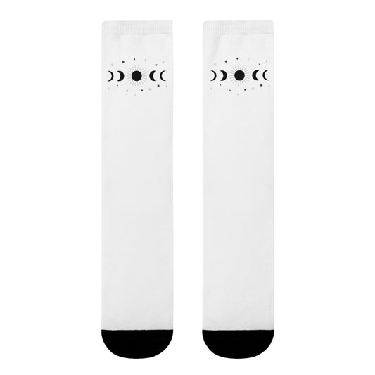 MONDPHASEN MOND SYMBOL • HAPPY SOCKS Crew Socken Weiß mit Motiv