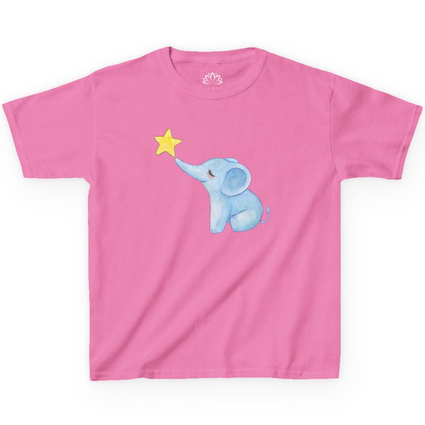 ELEFANT STERN SÜß NIEDLICH COMIC ZEICHNUNG • Pijama Schlafoberteil Oversize Kinder T-Shirt Mädchen Jungen • BIO Baumwolle 🌿