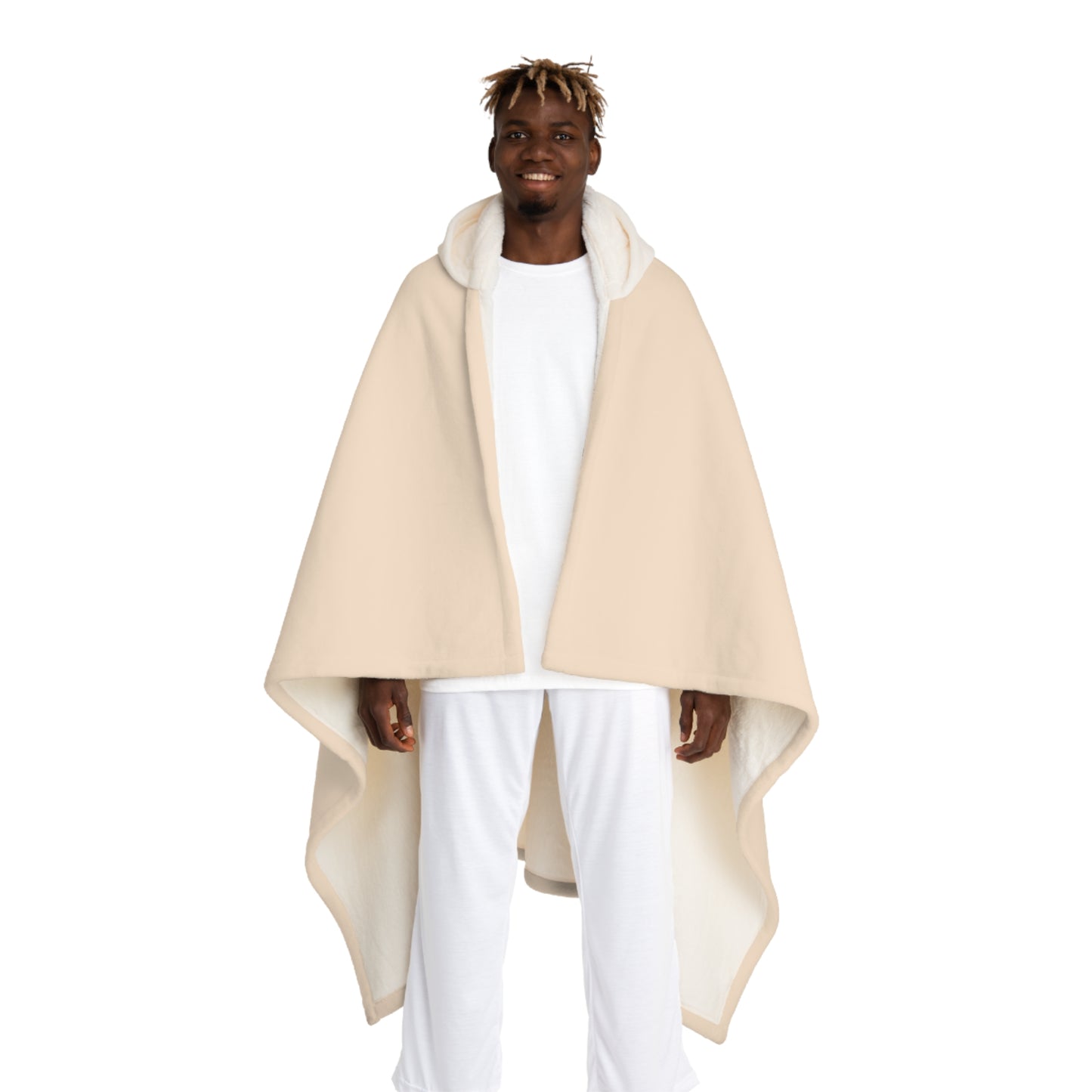 LOVE SCHRIFT LIEBESBEWEIS LIEBESNACHRICHT • Kapuzen Kuscheldecke Beige Creme • Wohndecke Sherpa 130cm x 180cm
