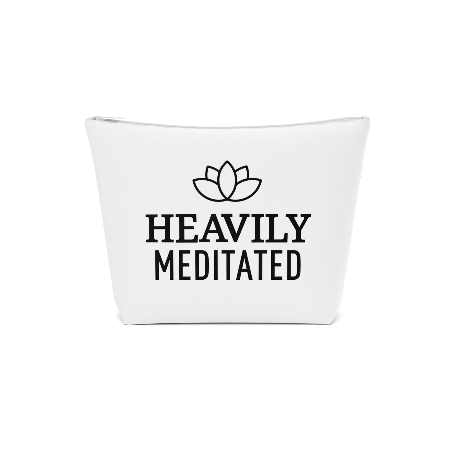HEAVILY MEDITATED • Kosmetiktasche mit Yoga Spruch • Handtaschen Organizer • 100% Baumwolle 🌱 - YOGA SANTA