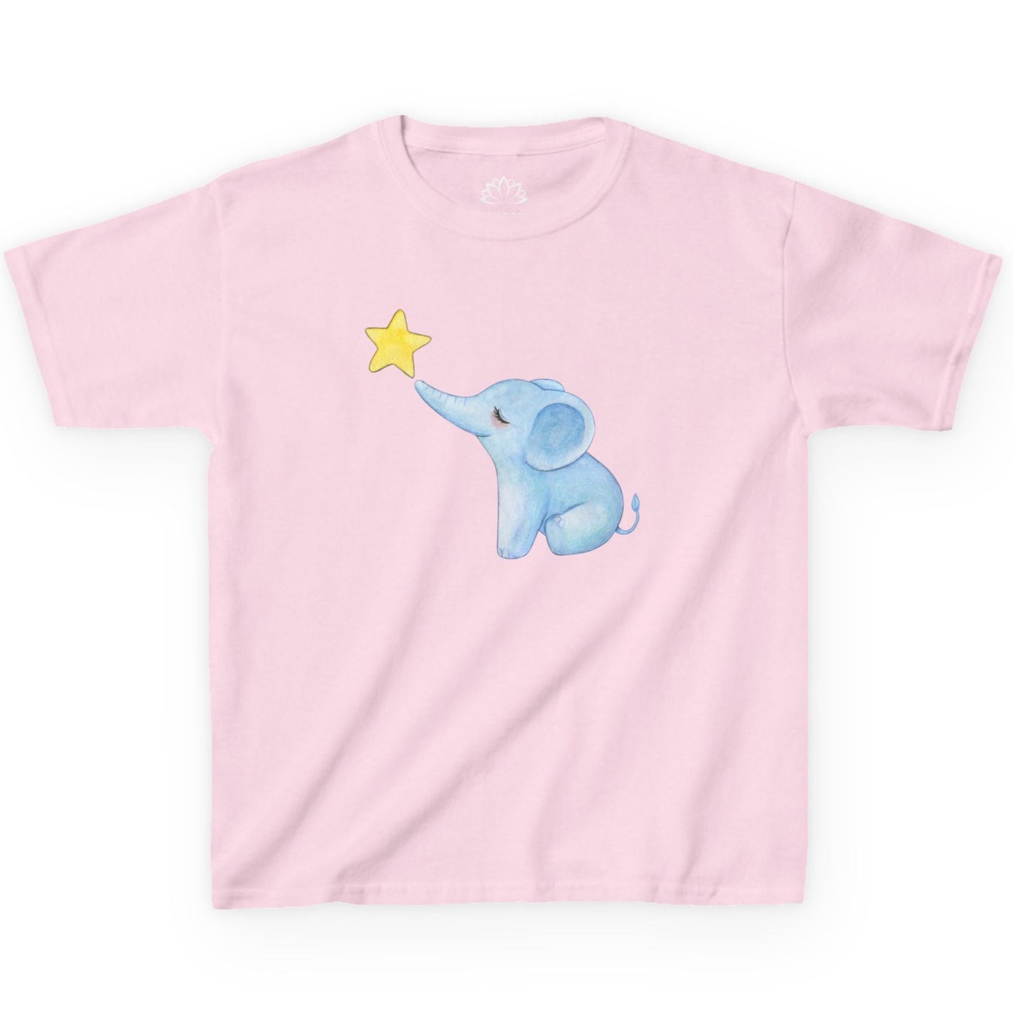 ELEFANT STERN SÜß NIEDLICH COMIC ZEICHNUNG • Pijama Schlafoberteil Oversize Kinder T-Shirt Mädchen Jungen • BIO Baumwolle 🌿