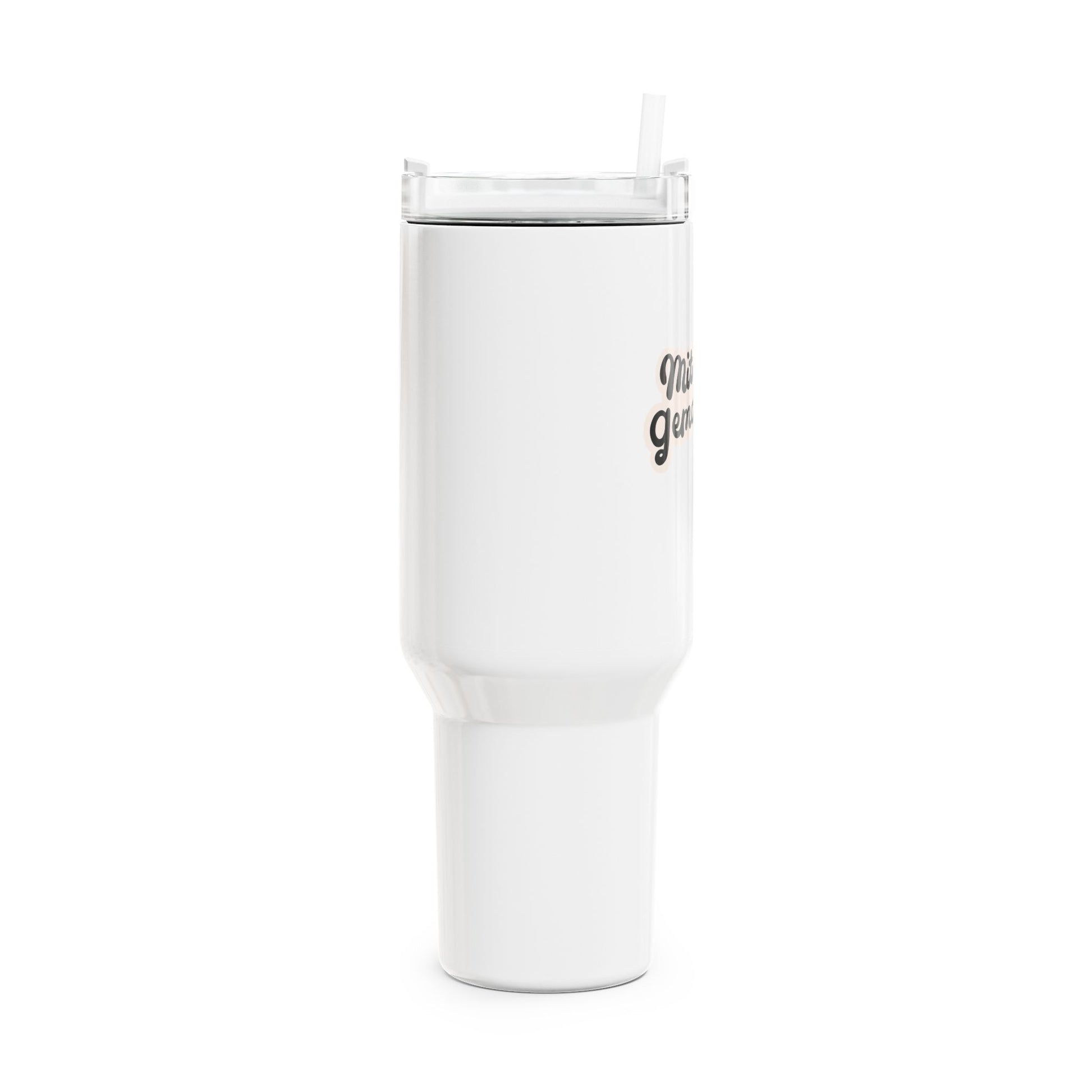 MIT LIEBE GEMACHT • Liebesbeweis Geschenk, LOVE Liebesbotschaft • Tumbler mit Henkel & Strohhalm • XXL Reisebecher 1,2L - YOGA SANTA