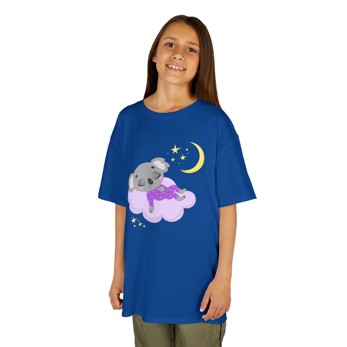 KOALA BÄR MOND STERNE WOLKE NIEDLICH SÜßER COMIC • Oversize Kinder T-Shirt • Mädchen Jungen • BIO Baumwolle 🌿