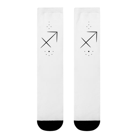 SCHÜTZE SAGGITARIUS STERNZEICHEN SYMBOL Sternenbild Tierkreiszeichen  • Spirituelle Socken Weiß mit Motiv • Geburtstagsgeschenkidee
