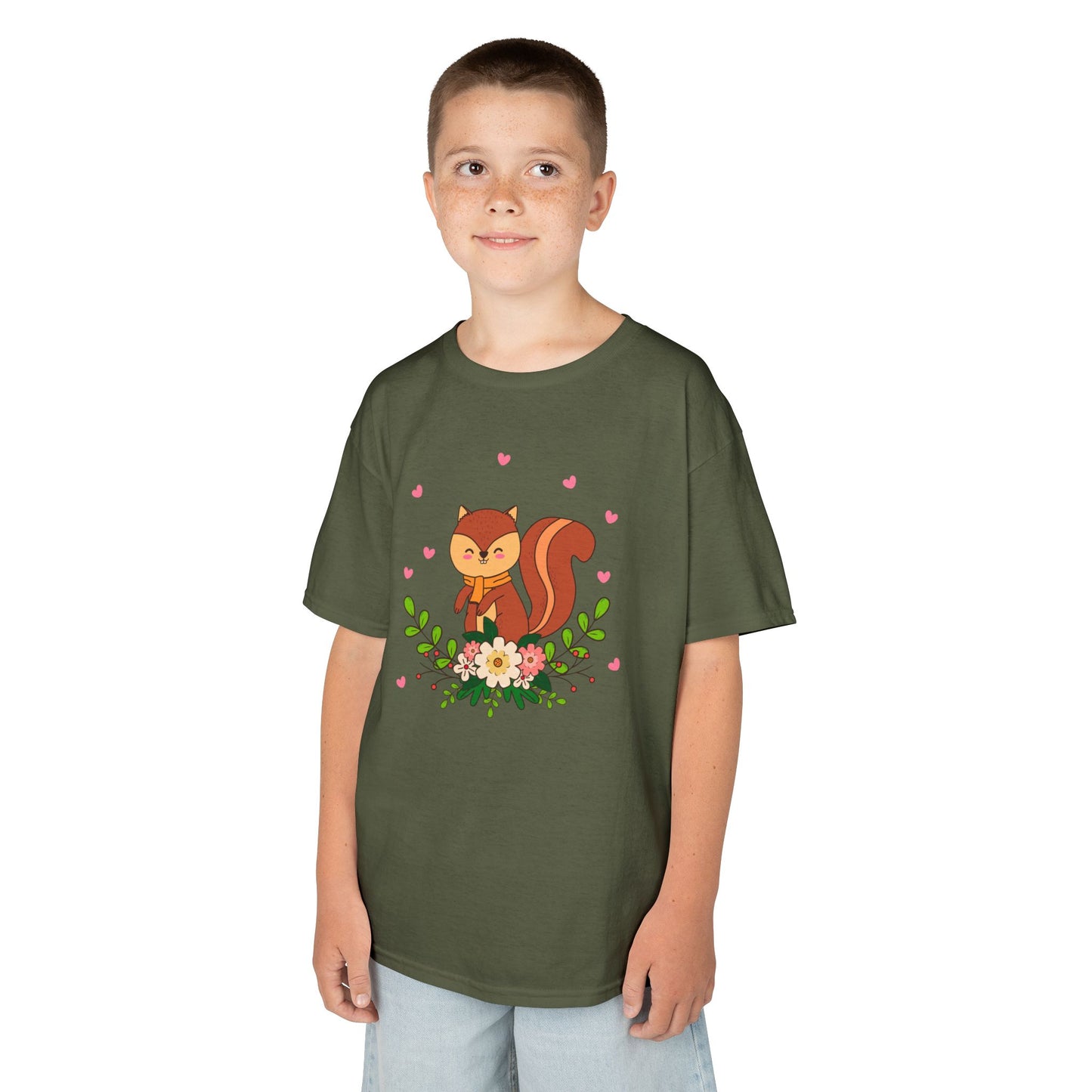 EICHHÖRNCHEN - WALTIER HERZEN NIEDLICH • Kinder Oversize T-Shirt für Mädchen & Jungen (7–16 Jahre) • BIO Baumwolle 🌿