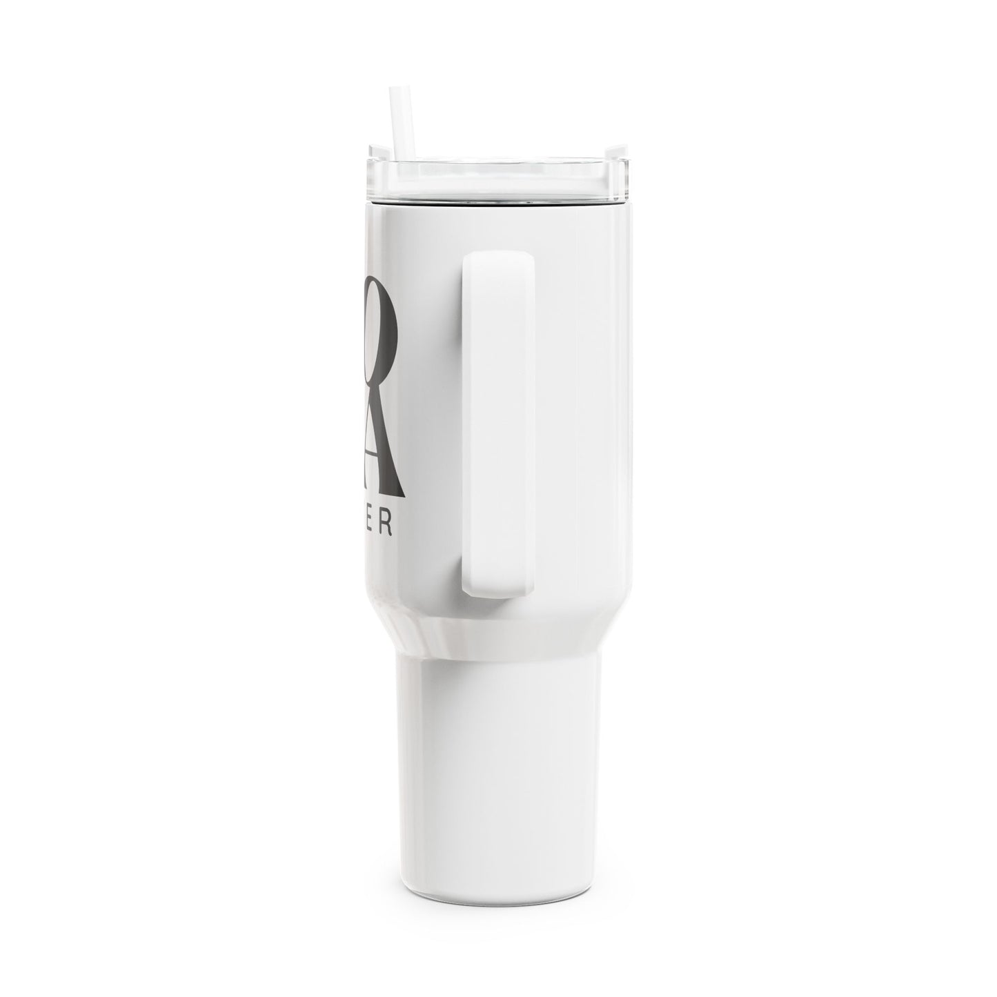 YOGA LOVER SCHRIFTZUG • Tumbler mit Henkel & Strohhalm • XXL Reisebecher 1,2L - YOGA SANTA