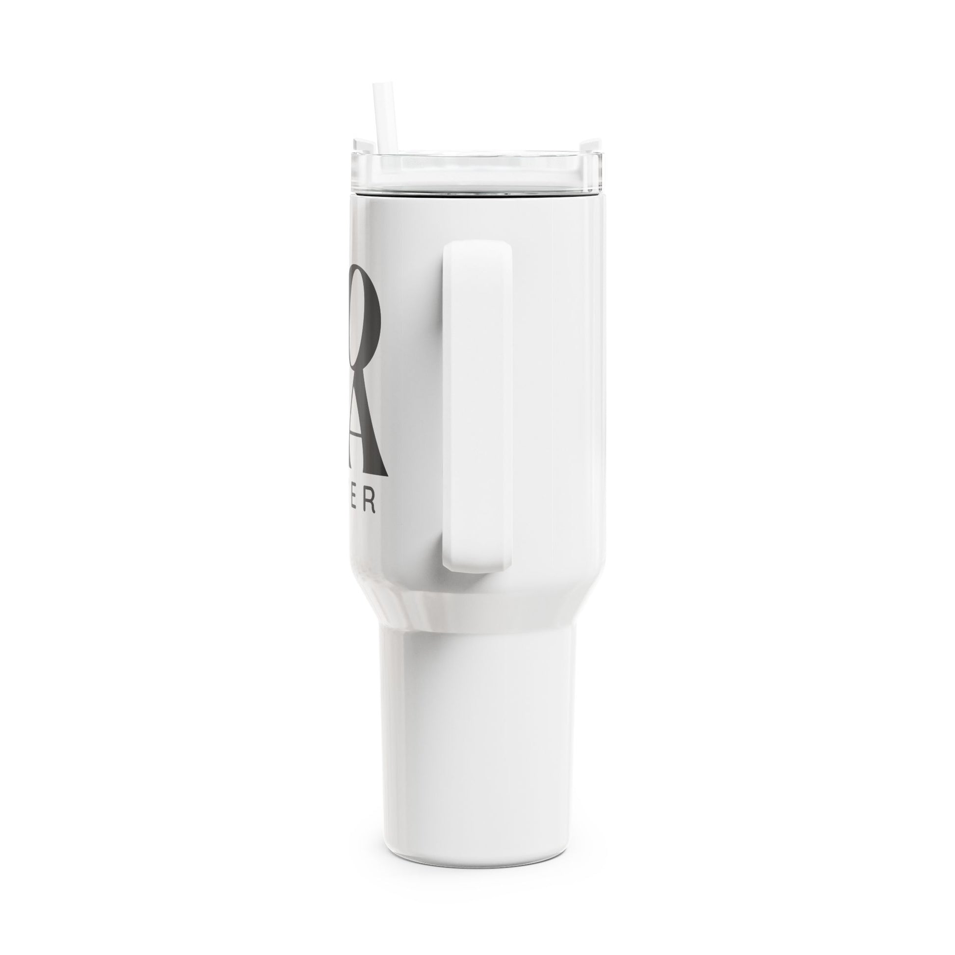 YOGA LOVER SCHRIFTZUG • Tumbler mit Henkel & Strohhalm • XXL Reisebecher 1,2L - YOGA SANTA