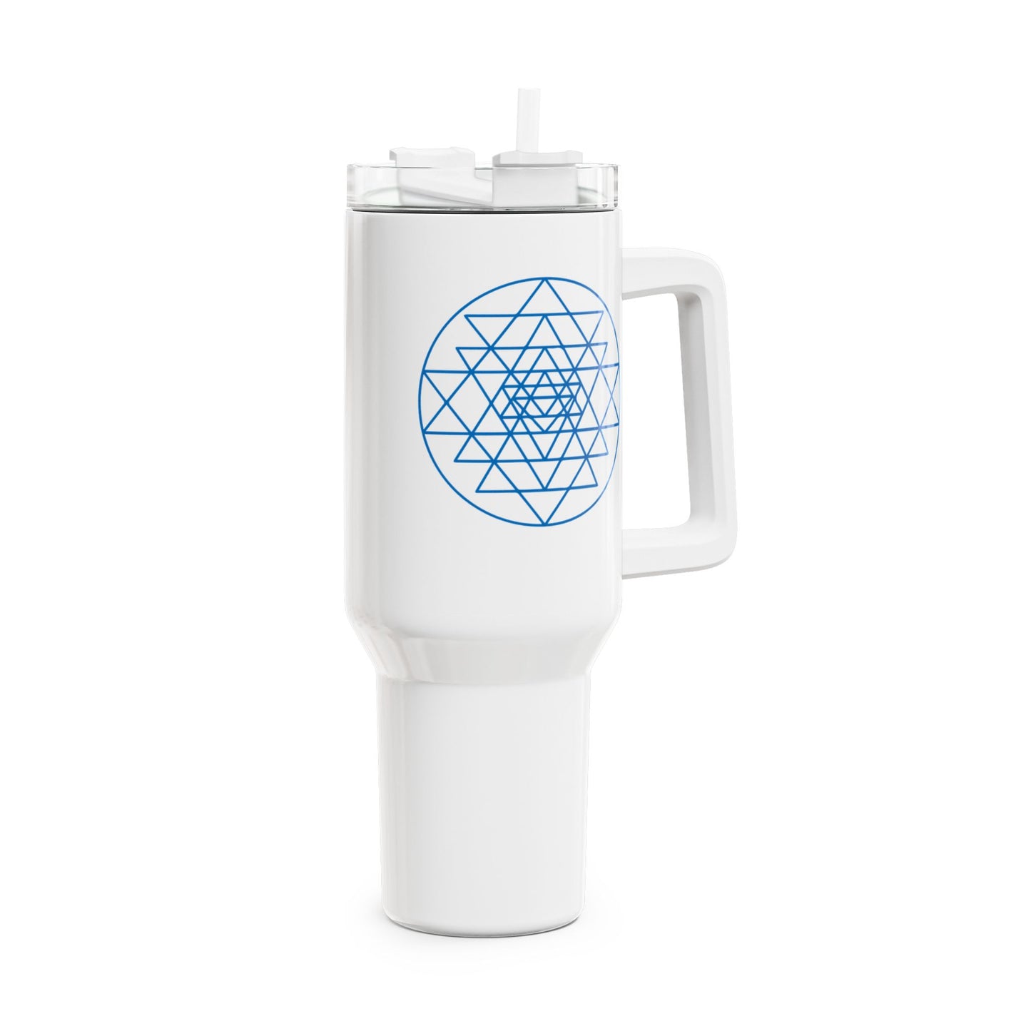 Sri Yantra Symbol BLAU - Hinduismus Tantra - Spirituelle Erleuchtung, Harmonie Tumbler • XXL Reisebecher 1,2L
