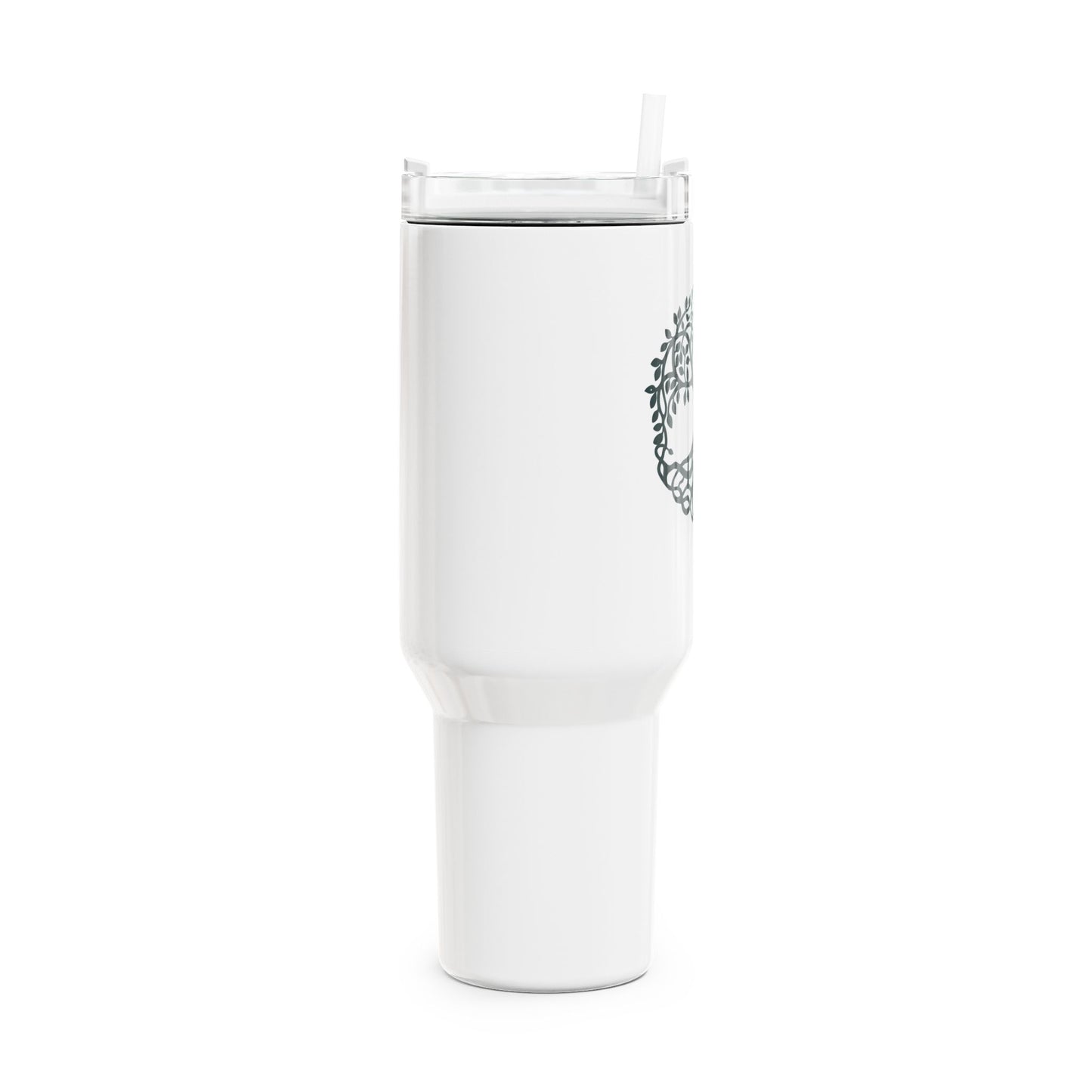 BAUM DES LEBENS ZEICHNUNG ÄSTHETISCH • Tumbler mit Henkel & Strohhalm • XXL Reisebecher 1,2L - YOGA SANTA