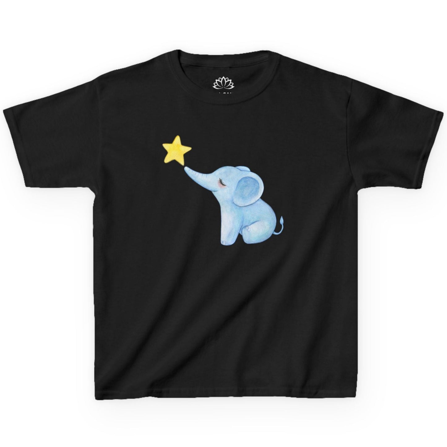 ELEFANT STERN SÜß NIEDLICH COMIC ZEICHNUNG • Pijama Schlafoberteil Oversize Kinder T-Shirt Mädchen Jungen • BIO Baumwolle 🌿