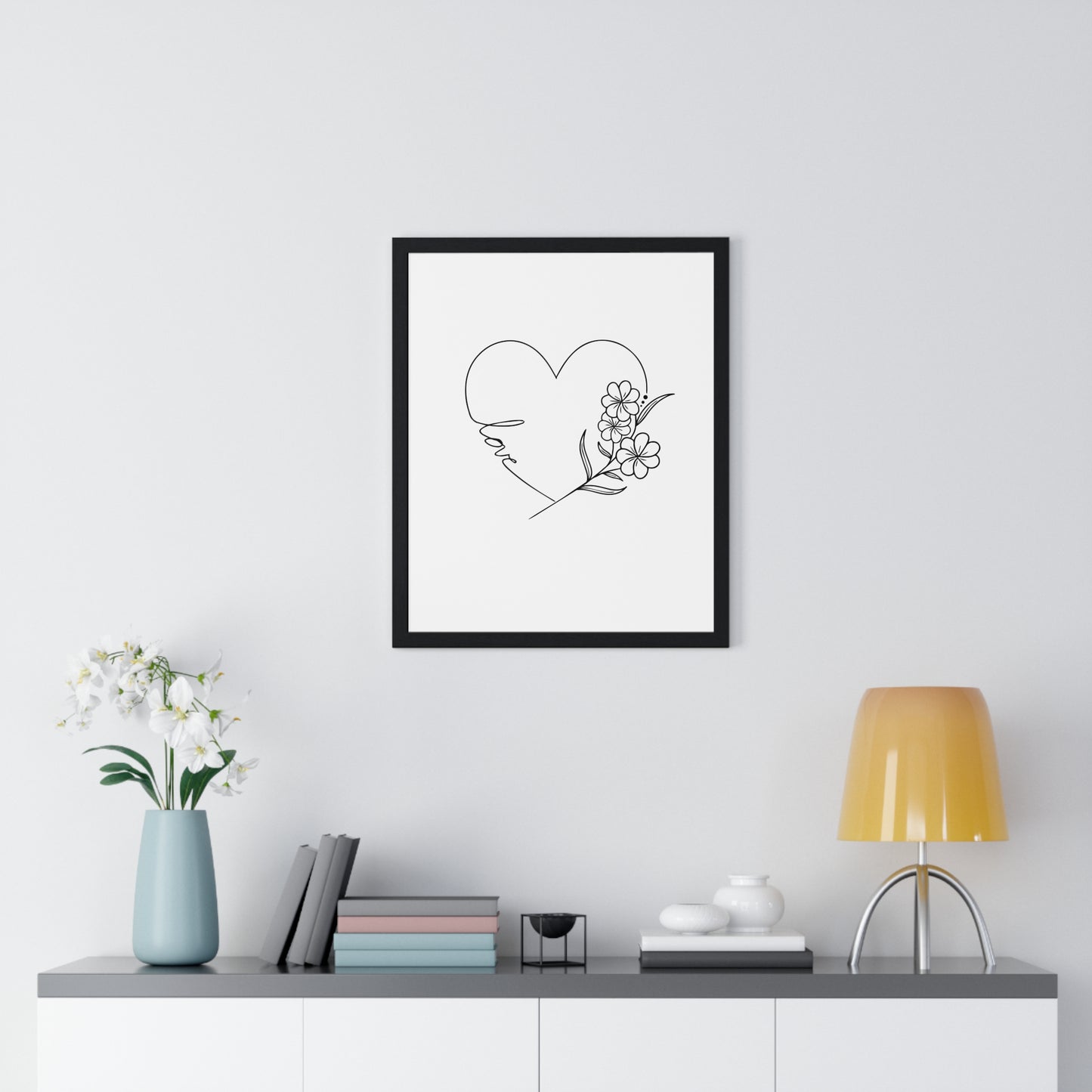 Vertical Framed Poster • Liebesbeweis Geschenk, LOVE Liebesbotschaft ❤️
