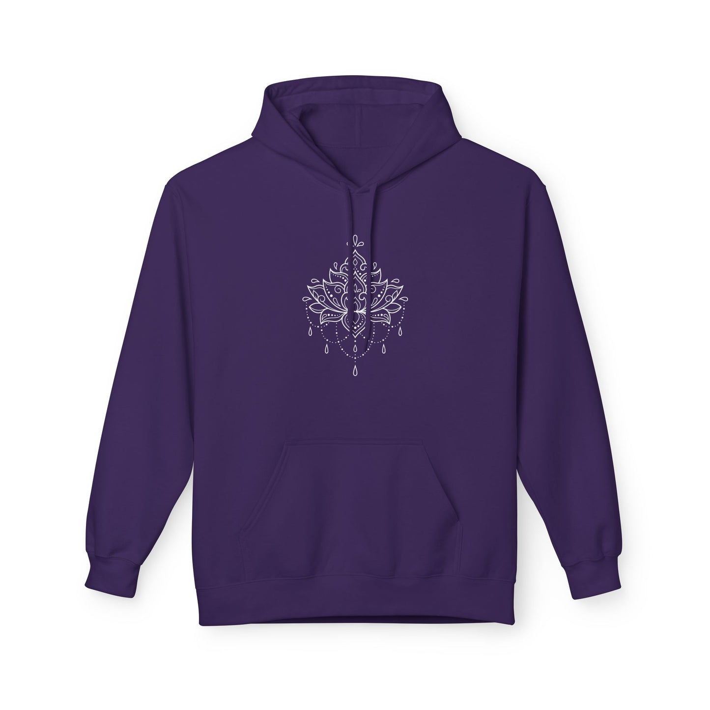 LOTUSBLÜTEN-ZEICHNUNG MINIMALISTISCH, ÄSTHETISCH SCHÖN •    Hoodie für Damen & Herren Kuschelpullover • Baumwolle 🌿
