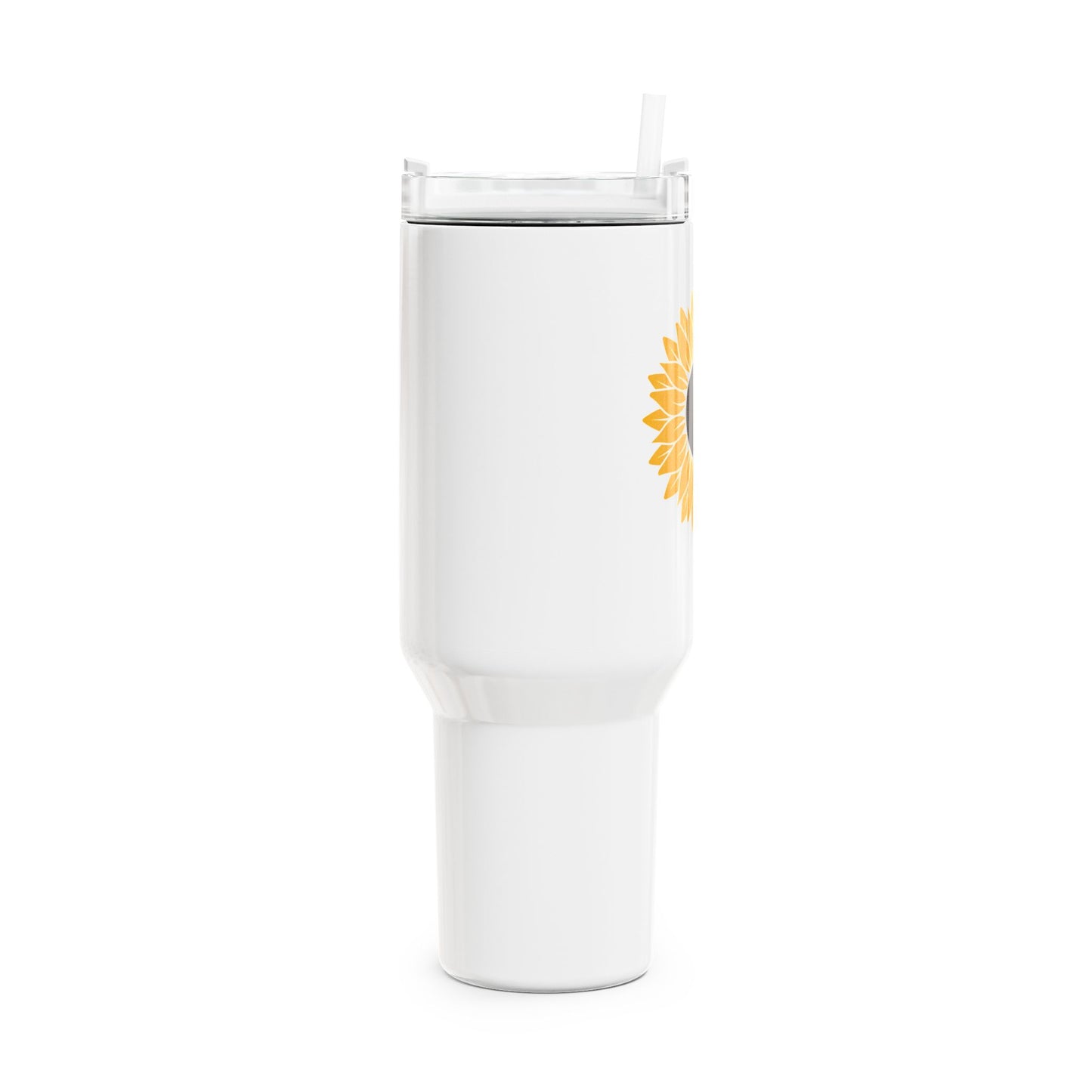 SONNENBLUME CLIPART • Tumbler mit Henkel & Strohhalm • XXL Reisebecher 1,2L - YOGA SANTA