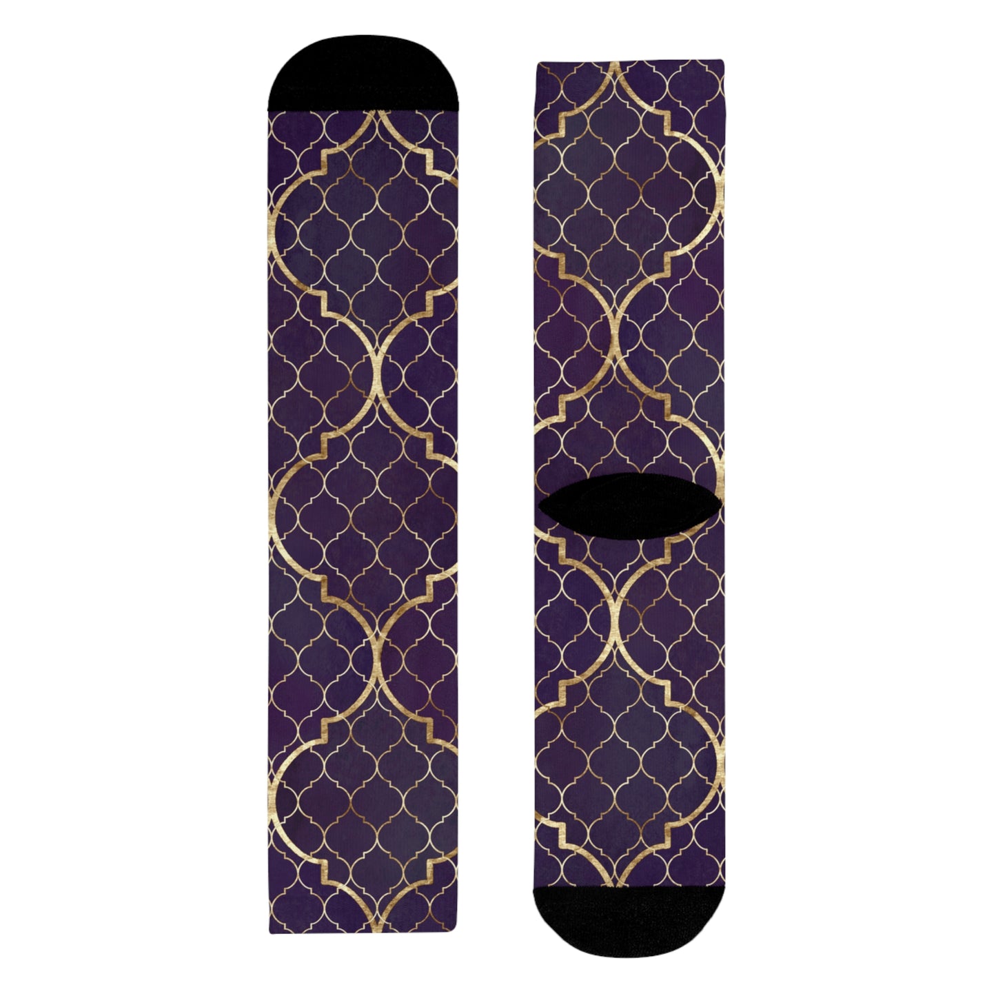 LUXUS SOCKEN LILA ORIENTALISCHES DESIGN • HAPPY SOCKS Crew Socken mit Motiv