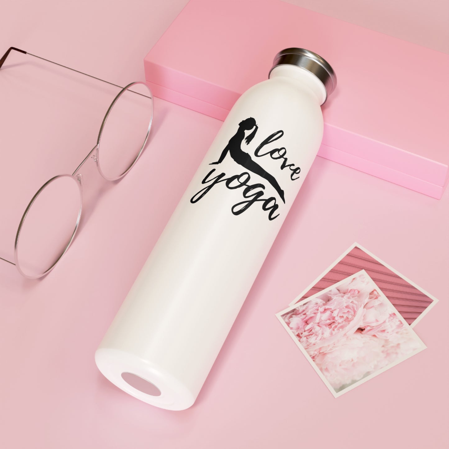 YOGA LOVER YOGA POSE ASANA • Edelstahl Thermosflasche SLIM • 600 ml