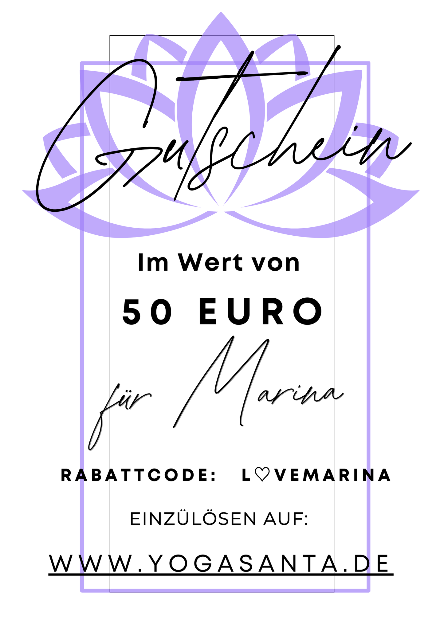 50 € GUTSCHEIN 🎁 ⬇DOWNLOAD DATEI ⬇🎁 ZUM SELBST AUSDRUCKEN