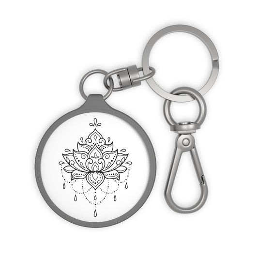 LOTUS BLUME SCHÖNE LOTUSBLÜTE • Edler Luxus Schlüsselanhänger mit Karabiner für Frauen & Männer