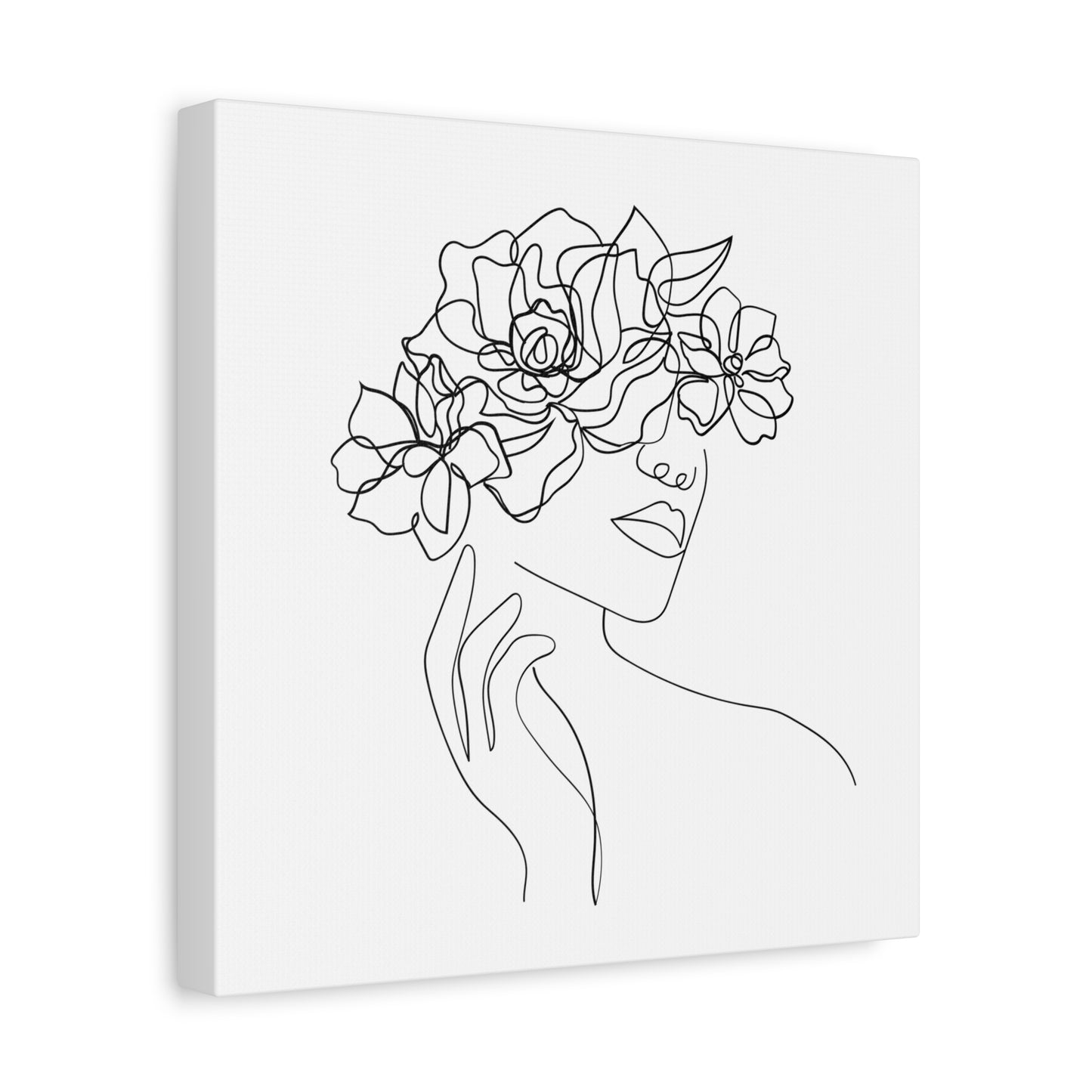 Deko Leinwand Weiss auf Holzrahmen gespannt - Kiefernholz , 1.25" Mit dekorativem Kunstdruck Bild