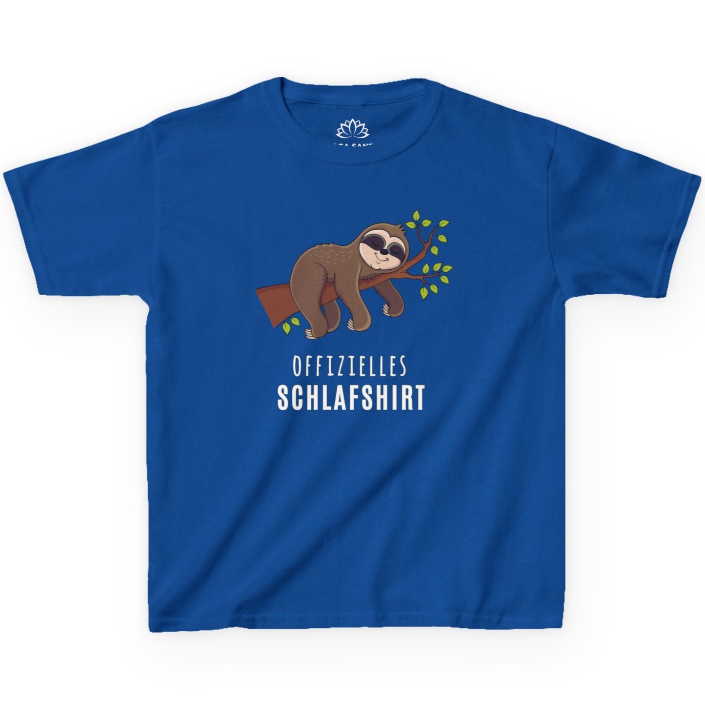 OFFIZIELLES SCHLAFSHIRT SLOT FAULTIER MOTIV COMIC • Pijama Schlafoberteil Oversize Kinder T-Shirt Mädchen Jungen • BIO Baumwolle 🌿