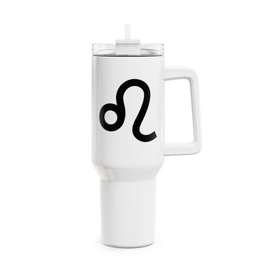 LÖWE LEO Symbol Sternzeichen Tierkreiszeichen • Tumbler mit Henkel & Strohhalm • XXL Reisebecher 1,2L - YOGA SANTA