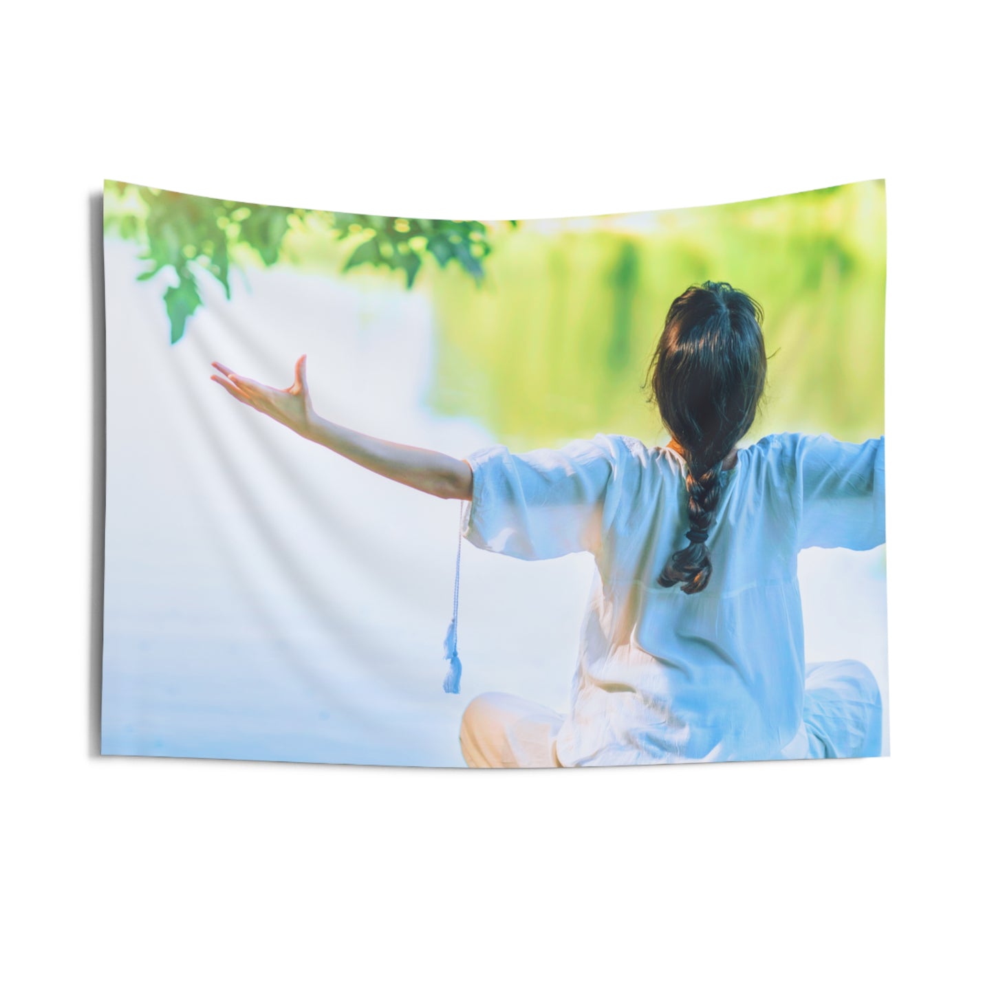 YOGA MOTIV MEDITATION POSE • Wandtuch • Wandttepich • Wanddekor in v. Größen bis XXL