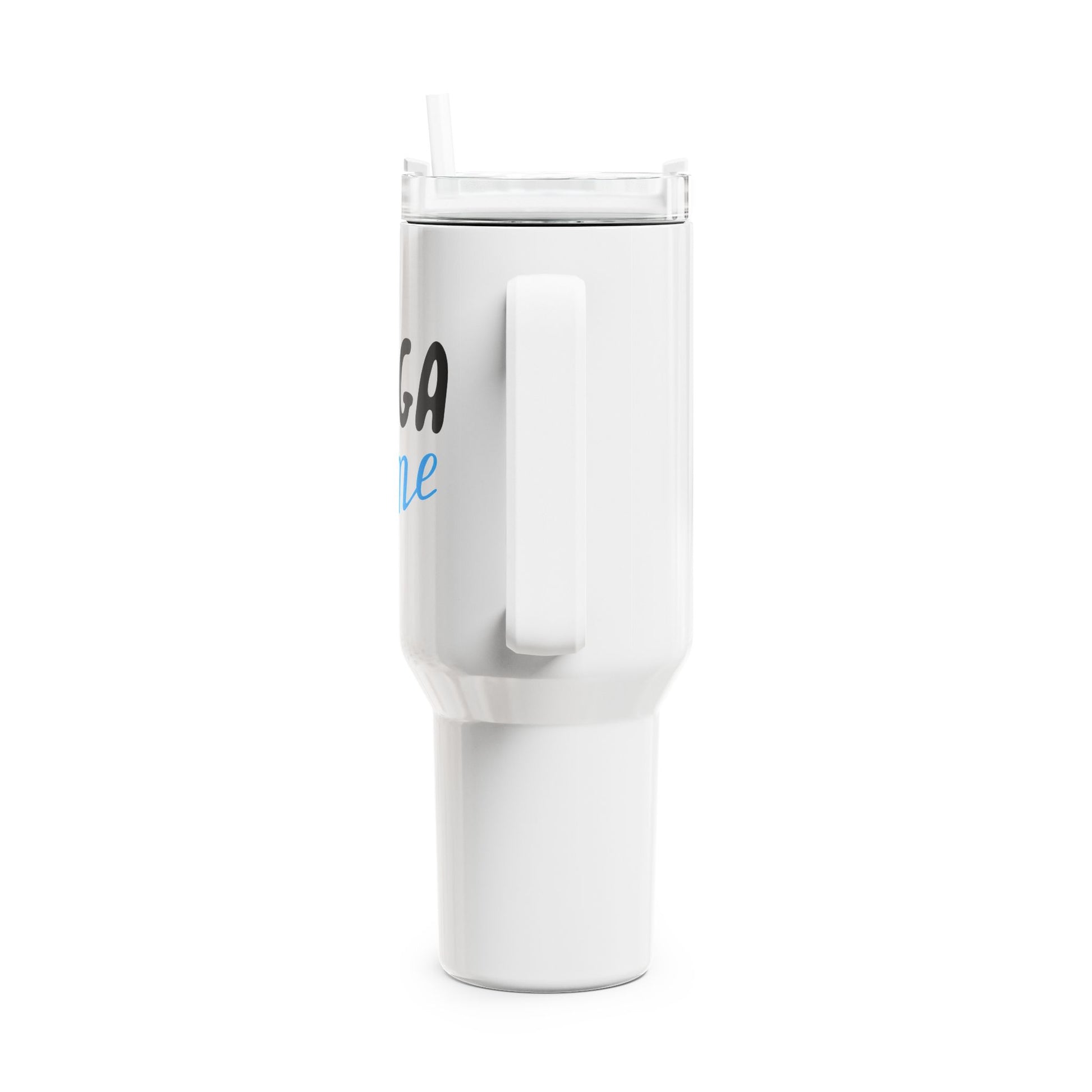 YOGA TIME - YOGA LIEBHABER • Tumbler mit Henkel & Strohhalm • XXL Reisebecher 1,2L - YOGA SANTA