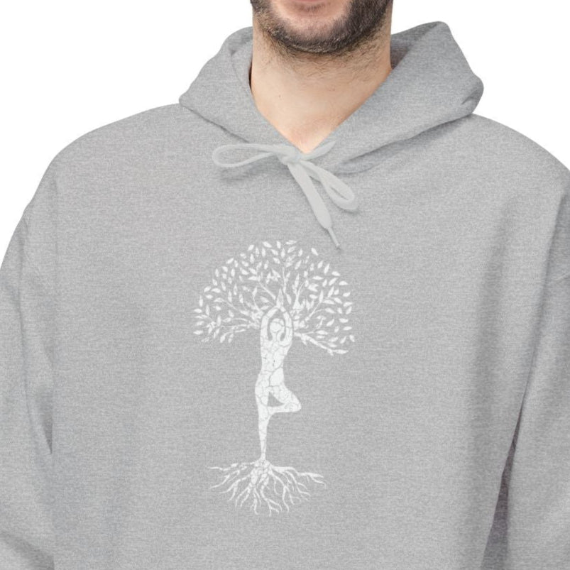 BAUM DES LEBENS ASANA YOGA POSE FIGUR • Kuschelweicher Hoodie für Damen & Herren • Baumwolle 🌿