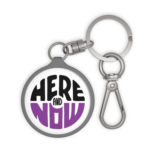 HERE AND NOW - Achtsamkeitsübung Yoga • Edler Luxus Schlüsselanhänger mit Karabiner für Frauen & Männer