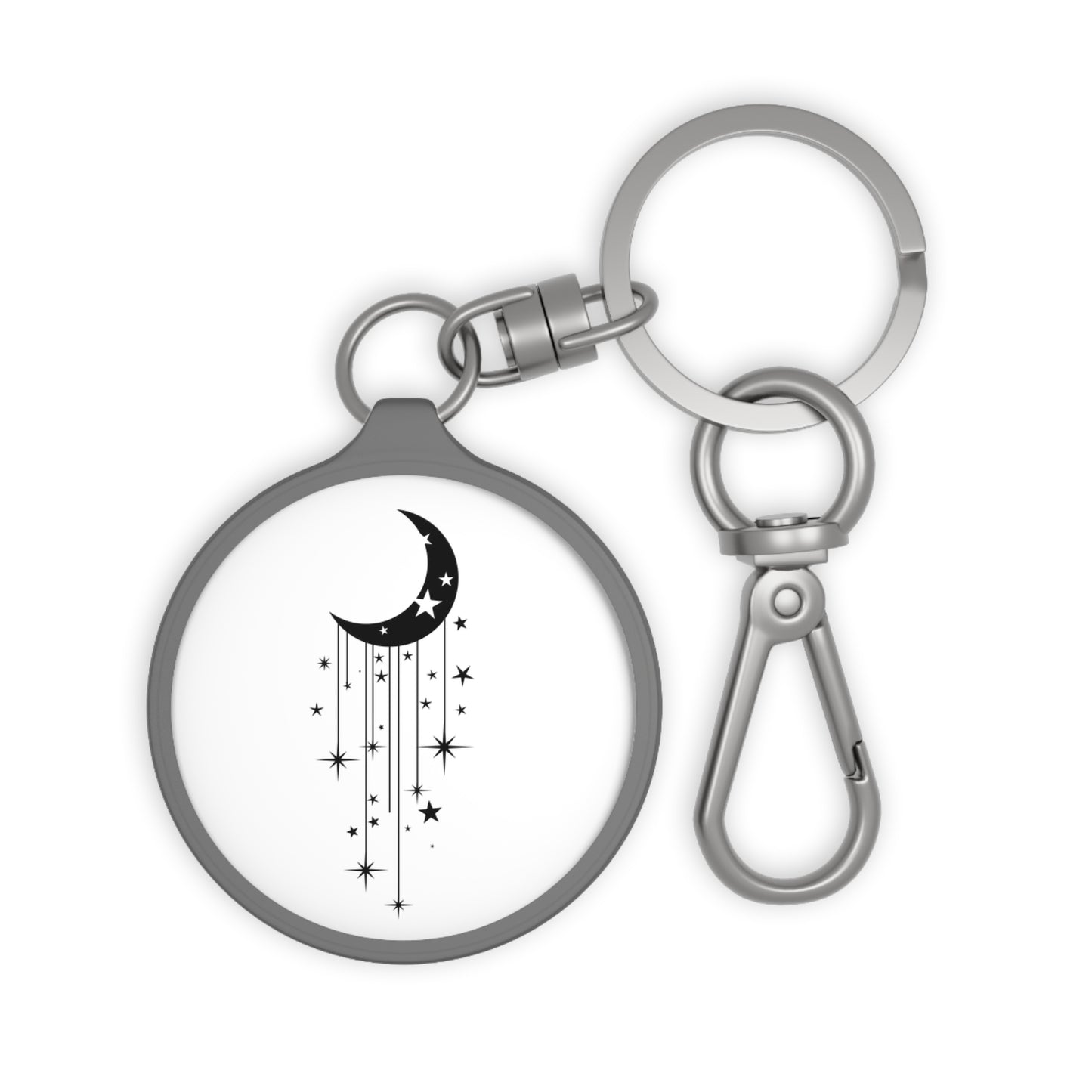 MOND STERNE ORNAMENT • Edler Luxus Schlüsselanhänger mit Karabiner für Frauen & Männer