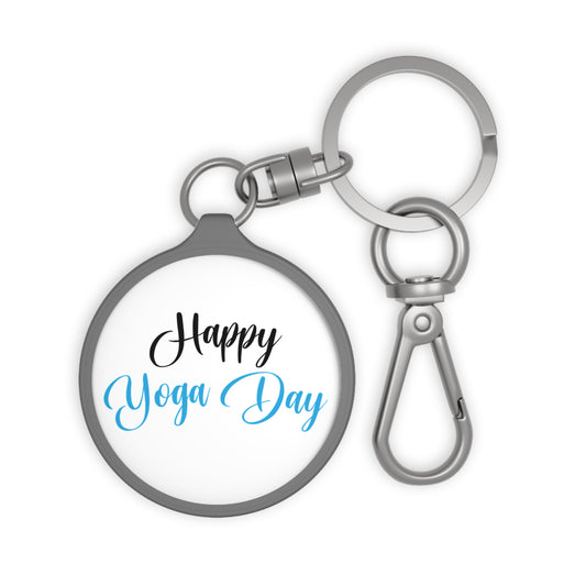 HAPPY YOGA DAY - Yoga Liebhaber • Edler Luxus Schlüsselanhänger mit Karabiner für Frauen & Männer