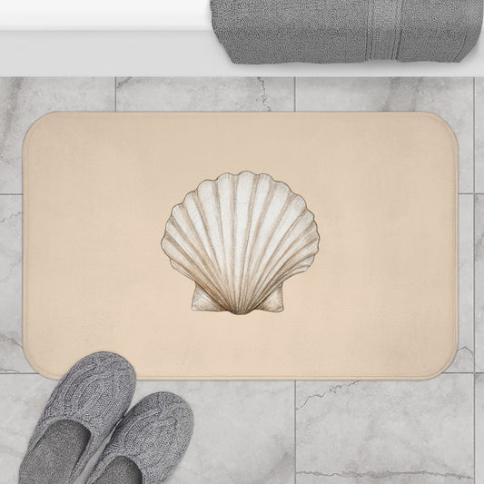 MUSCHEL SANDSTRAND URLAUBSMOTIV • Badvorleger Beige / Fussmatte / Badteppich EXTRA Weich • 43 x 61 cm & 53 x 86 cm